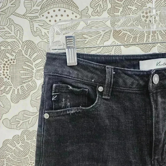 KanCan Estilo Distressed Skinny High Rise Black Jeans Women's 27 - Picture 7 of 9